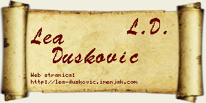 Lea Dušković vizit kartica